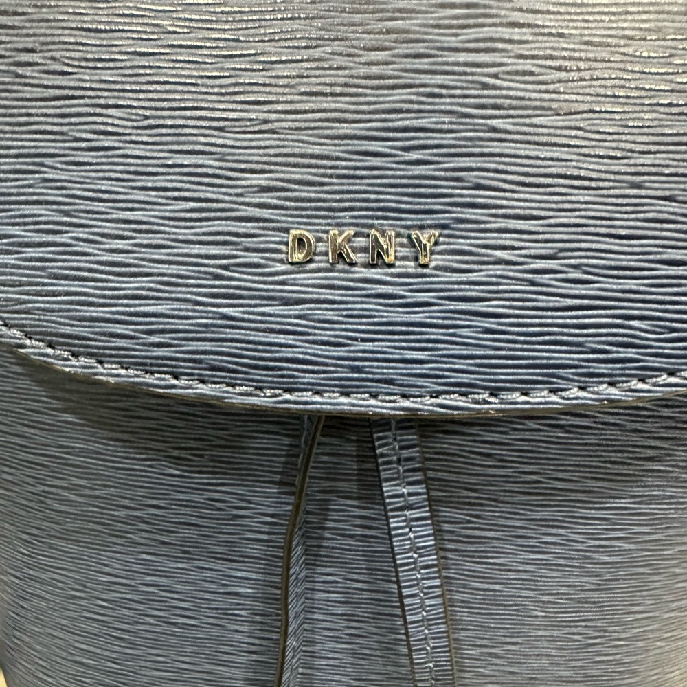 DKNY Blue Leather Lex Backpack, like new! - Picture 5 of 9